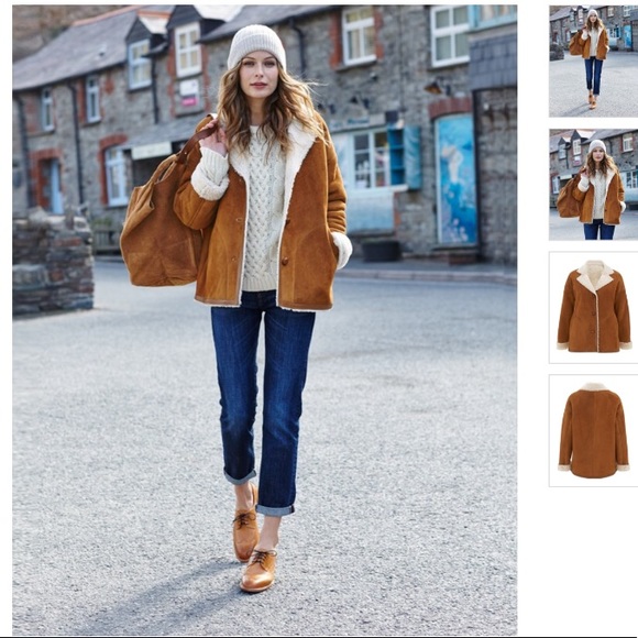 CELTIC & CO Jackets & Blazers - Celtic Co Classic Shearling Jacket. Whiskey